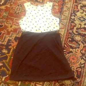 Black and white polka dot dress